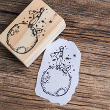 Load image into Gallery viewer, Mr Paper Dreamy Cartoon Little Prince Rose Fox Wooden Rubber Stamps for Scrapbooking Decoration DIY Craft Standard Wooden Stamps