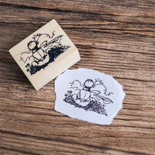 Load image into Gallery viewer, Mr Paper Dreamy Cartoon Little Prince Rose Fox Wooden Rubber Stamps for Scrapbooking Decoration DIY Craft Standard Wooden Stamps