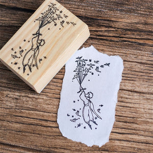 Mr Paper Dreamy Cartoon Little Prince Rose Fox Wooden Rubber Stamps for Scrapbooking Decoration DIY Craft Standard Wooden Stamps