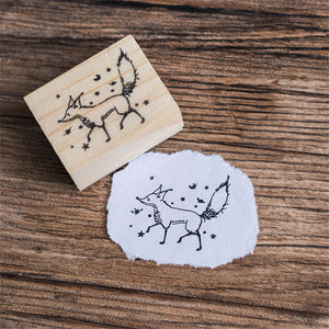 Mr Paper Dreamy Cartoon Little Prince Rose Fox Wooden Rubber Stamps for Scrapbooking Decoration DIY Craft Standard Wooden Stamps