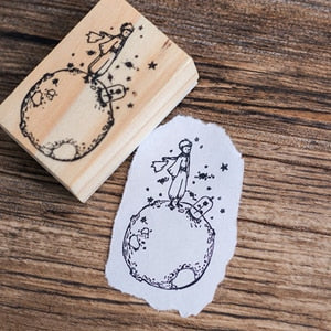 1pc little Prince stamps Wood clear stamps DIY scrapbooking decoration clear stamps rose fox Creative seal kawaii